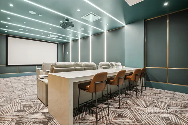 a table and chairs in a room