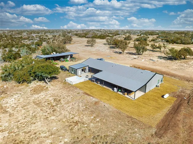 an aerial view of a houses
