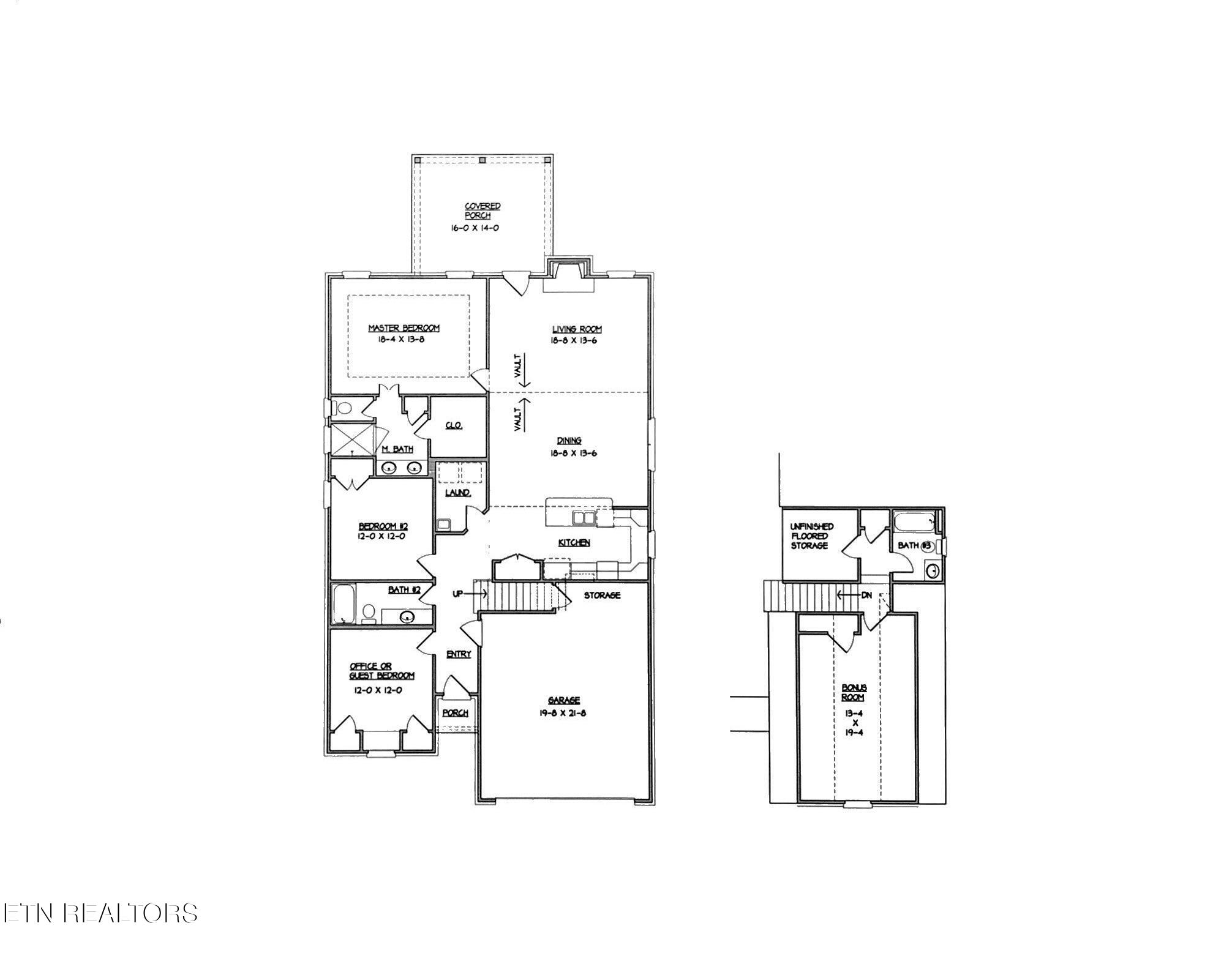 326 Rugby Manor Lane Knoxville, TN 37923 - Photo 4 of 4 Fairmont Floor Plan Sketch