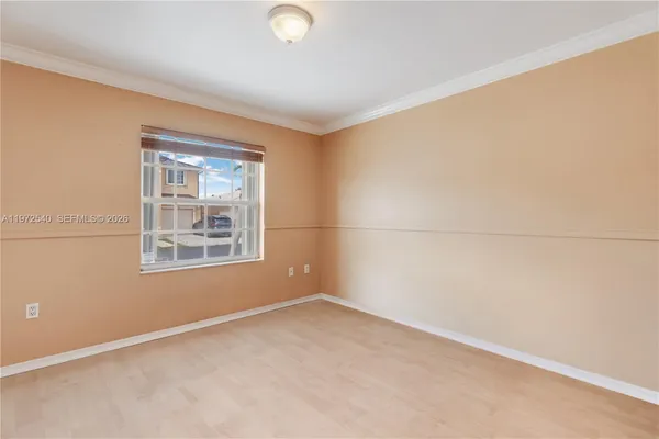 an empty room with a window