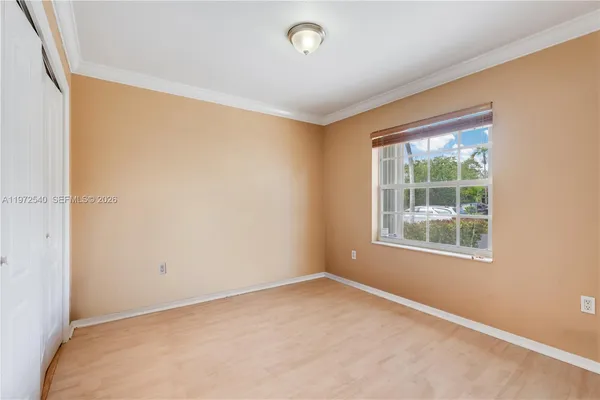 an empty room with a window