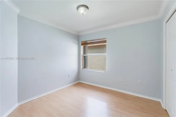 an empty room with a window