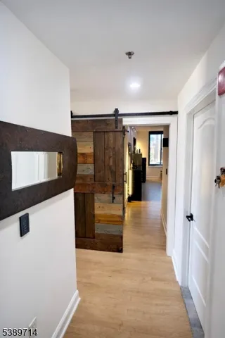 a view of gallery with stairs