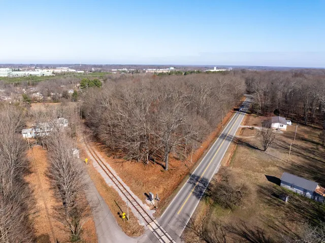 an aerial view of a city