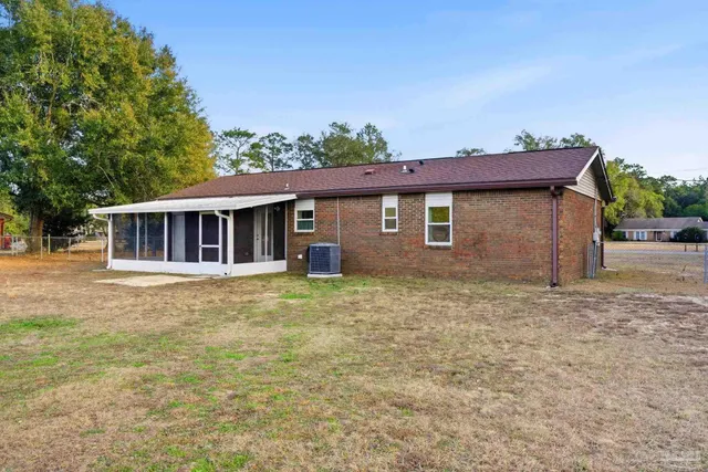a backyard of a house