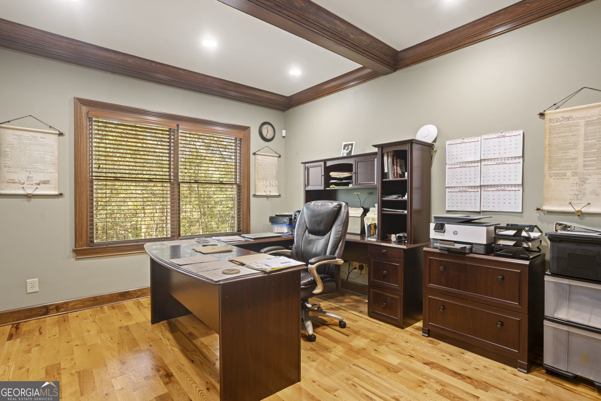 2690 East Lawson Merritt Road Fort Valley, GA 31030 - Photo 5 of 23 a view of a workspace with furniture and a window