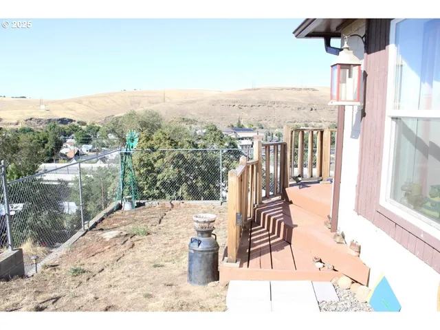 a view of a city from a balcony