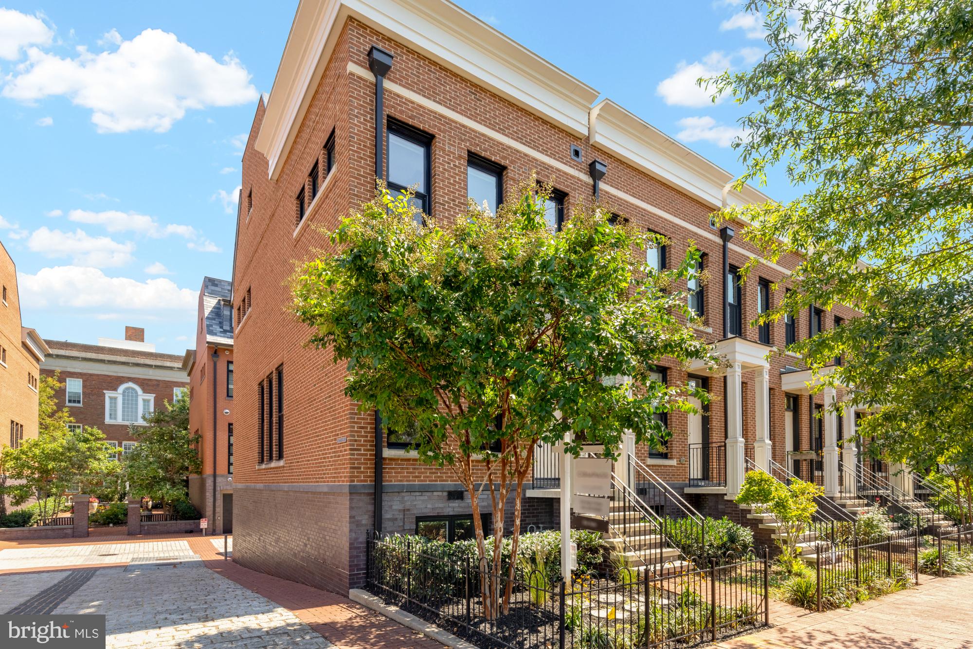 a front view of a multi story residential apartment building