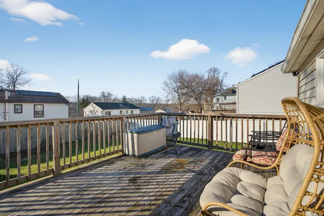 a view of a chairs on the roof deck
