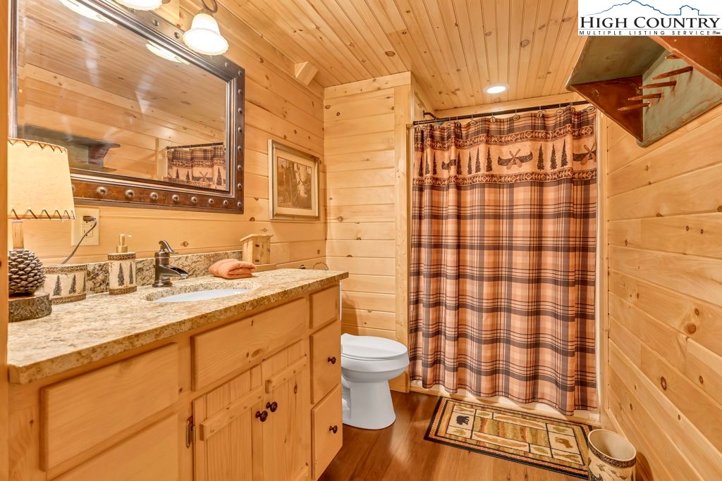 3043 Junaluska Road Boone, NC 28607 - Photo 40 of 49 a bathroom with a sink toilet and shower