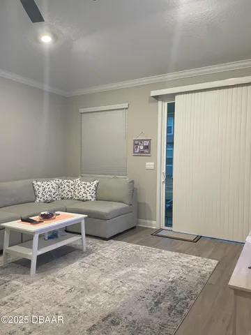 a living room with furniture and a couch