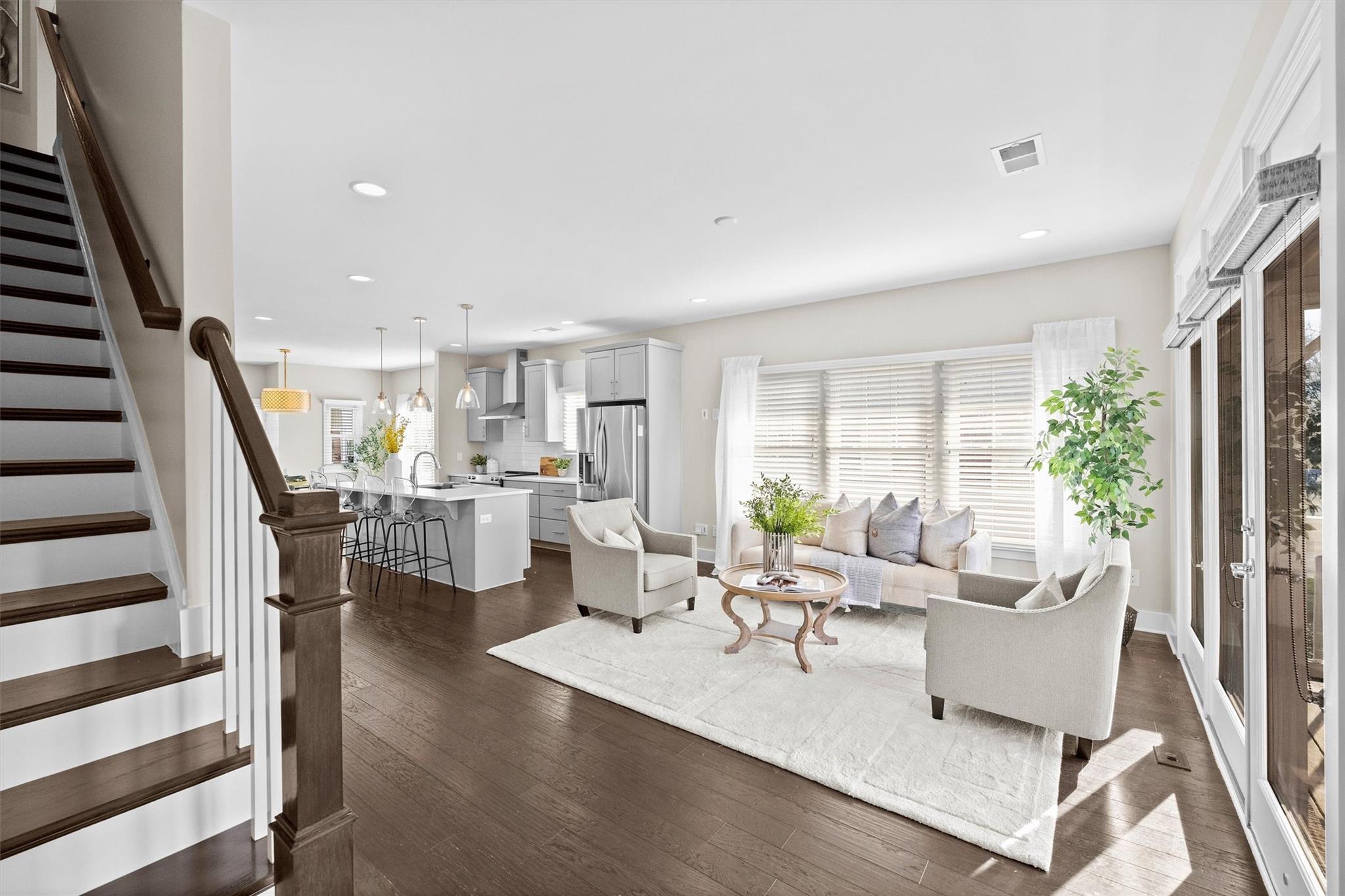 131 Grandin Road Charlotte, NC 28208 - Photo 16 of 45 a living room with furniture and wooden floor