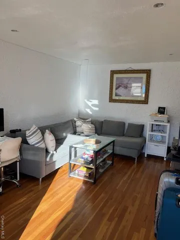 a bed room with a bed and a table