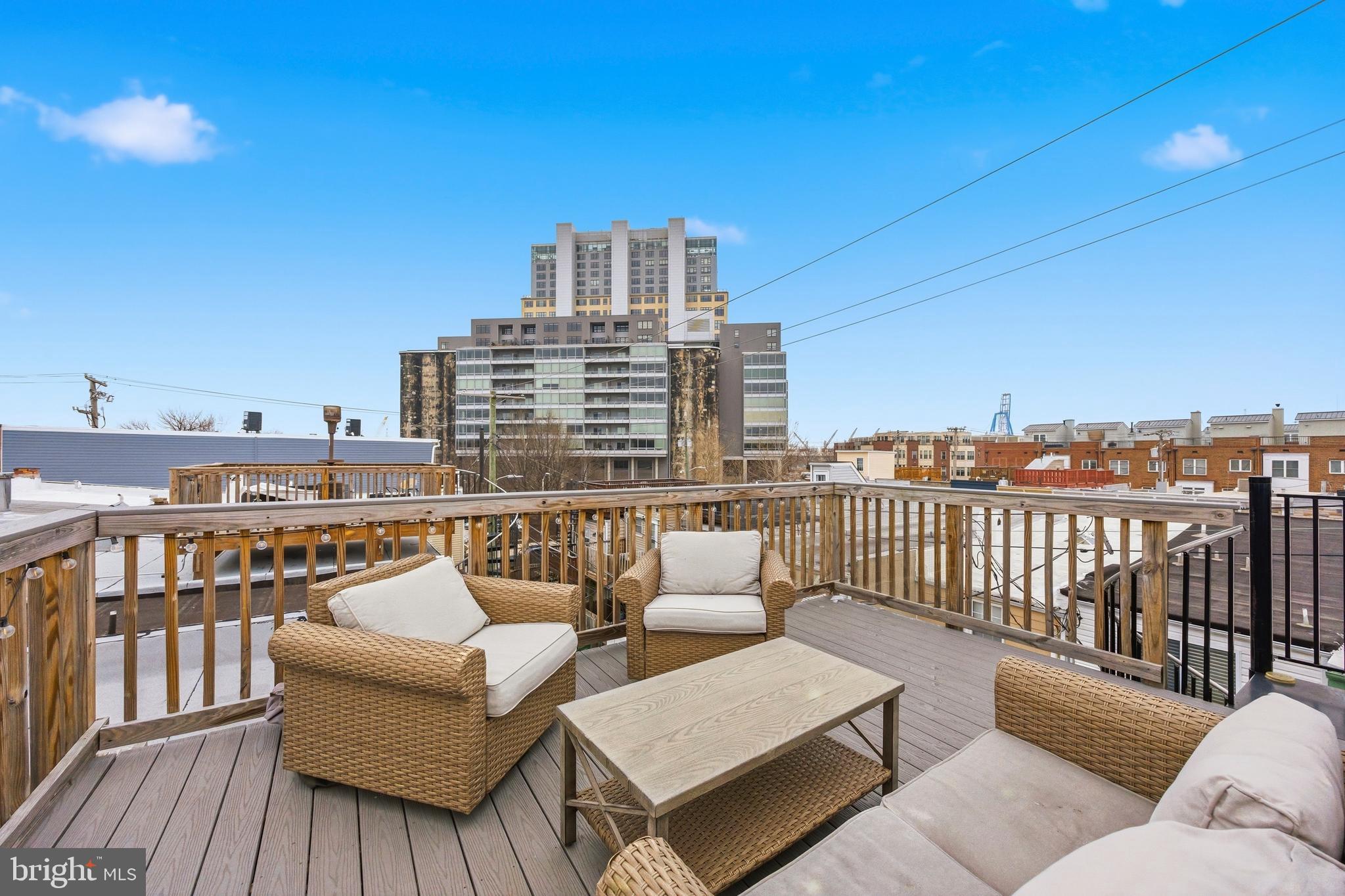 1419 Andre Street Baltimore, MD 21230 - Photo 22 of 25 a view of roof deck with couches and city view