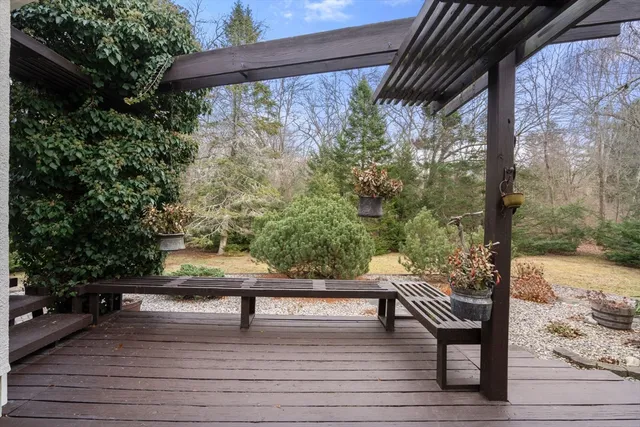 a view of outdoor space with seating