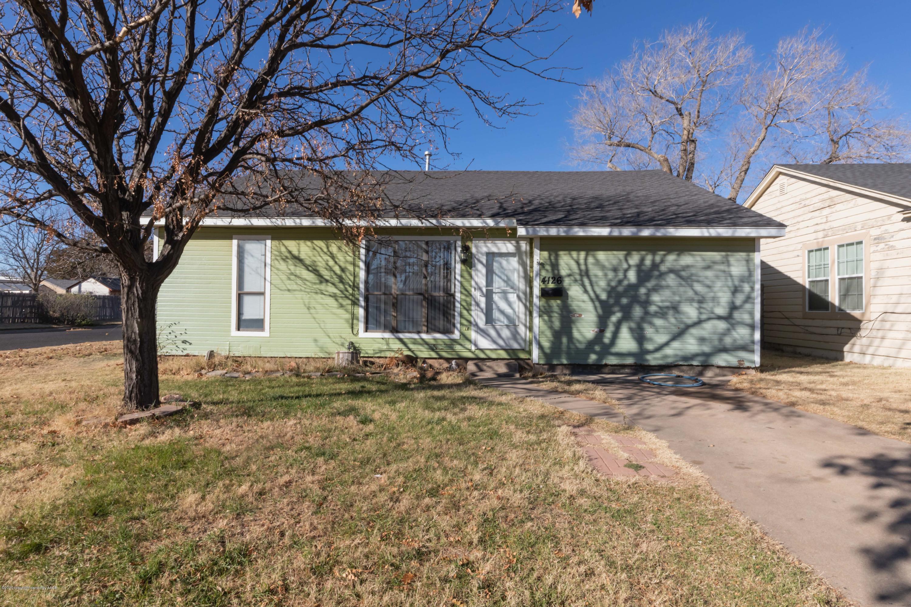 4126 Parker Street Amarillo, TX 79110 - Photo 1 of 31 FRONT VIEW 1