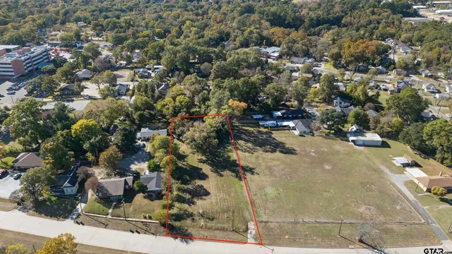 an aerial view of a city