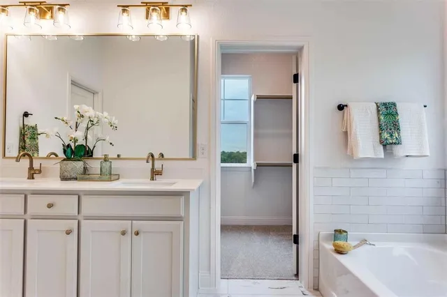 a bathroom with a sink and a bathtub