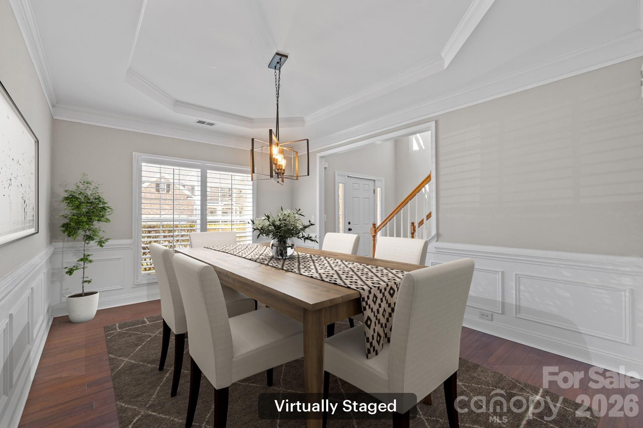6226 Hermsley Road Charlotte, NC 28278 - Photo 4 of 47 a view of a dining room with furniture window and wooden floor