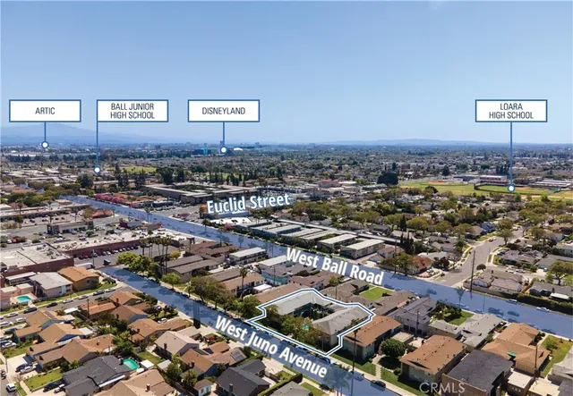 an aerial view of a city