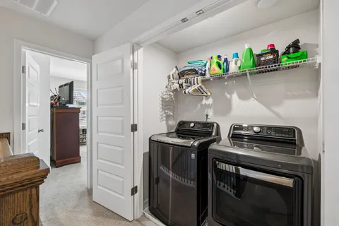 a view of a storage and utility room