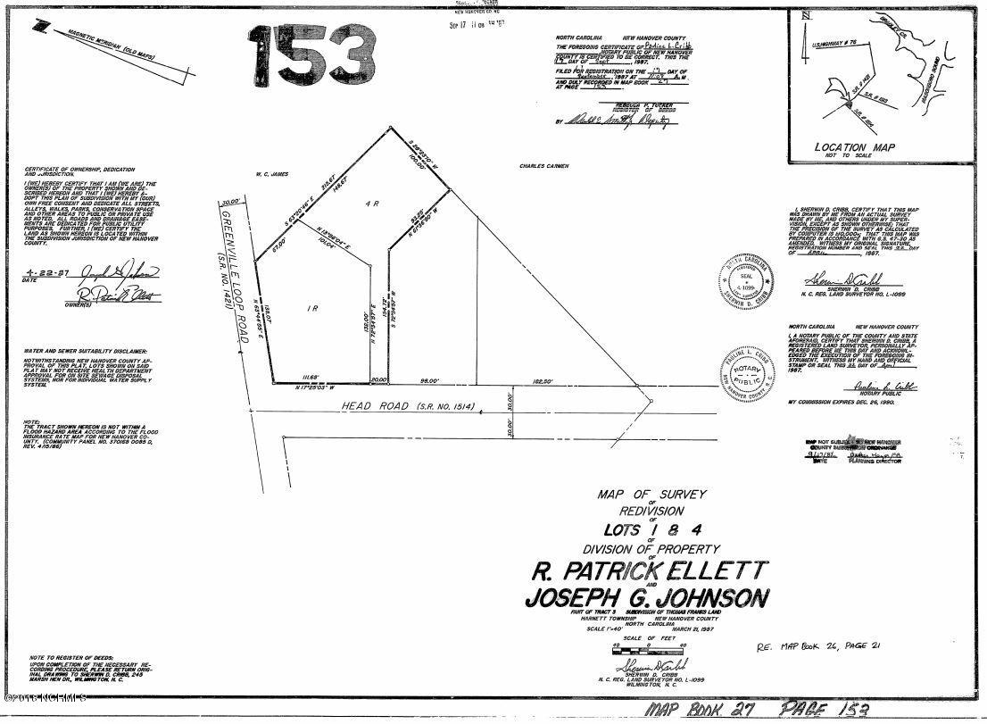 6203 Head Road Wilmington, NC 28409 - Photo 2 of 8 survey jpg