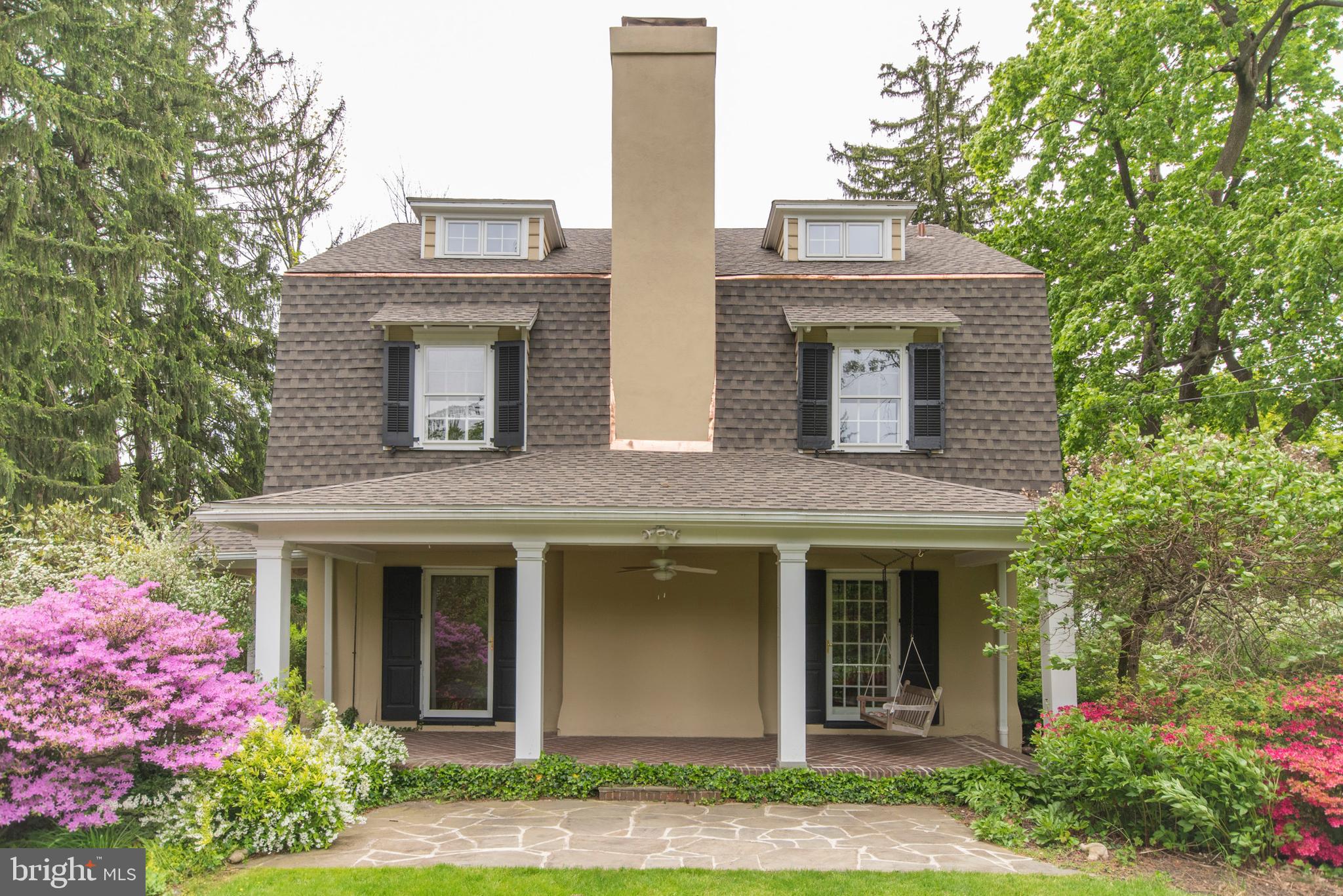 418 Dorset Road Devon, PA 19333 - Photo 42 of 54 Side Porch w/French Doors to Living Rm, Pool View