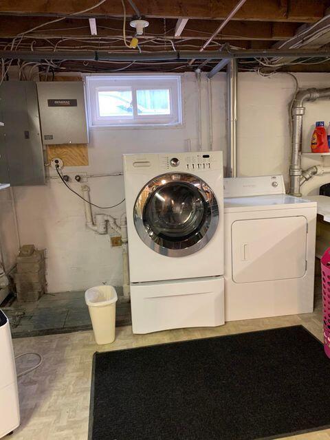 29 Somerset Street Millinocket, ME 04462 - Photo 27 of 38 washer and dryer in basement