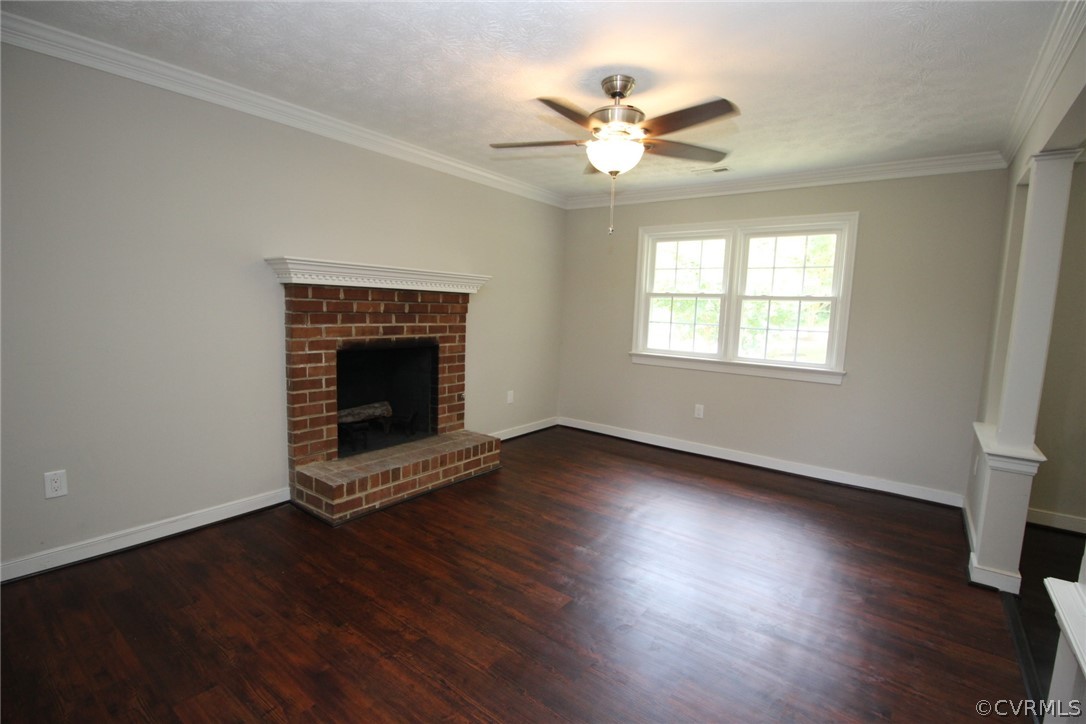 923 Schroeder Road Powhatan, VA 23139 - Photo 8 of 32 Den/Family room with functional wood burning firep