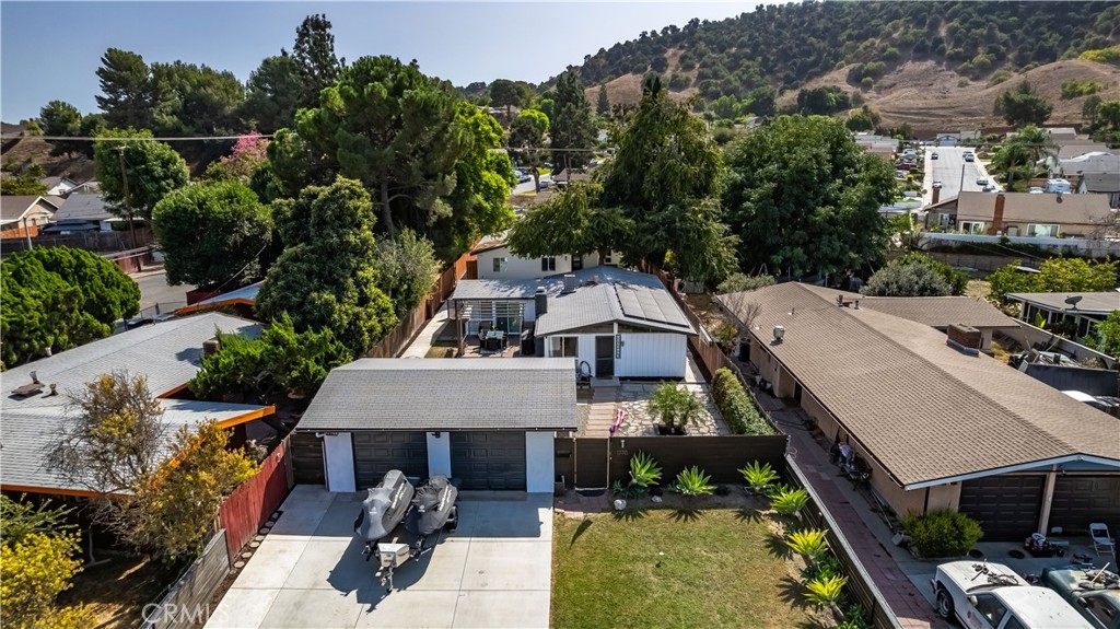1770 Wright Street Pomona, CA 91766 - Photo 58 of 70 an aerial view of a house with swimming pool a patio and yard