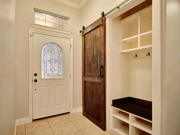 a view of front door with hallway