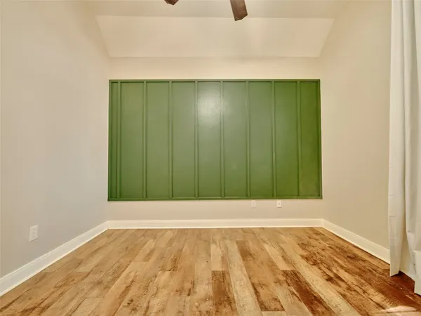 a view of wooden door