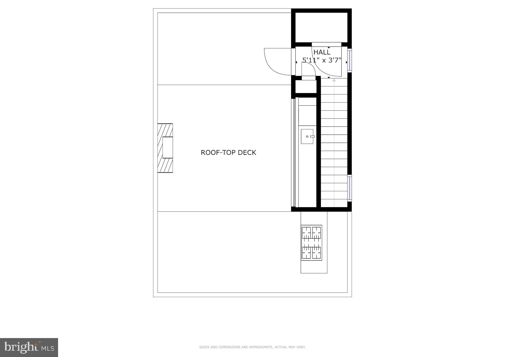 5136 Willet Bridge Road Bethesda, MD 20816 - Photo 41 of 41 Roof Deck Floor Plan