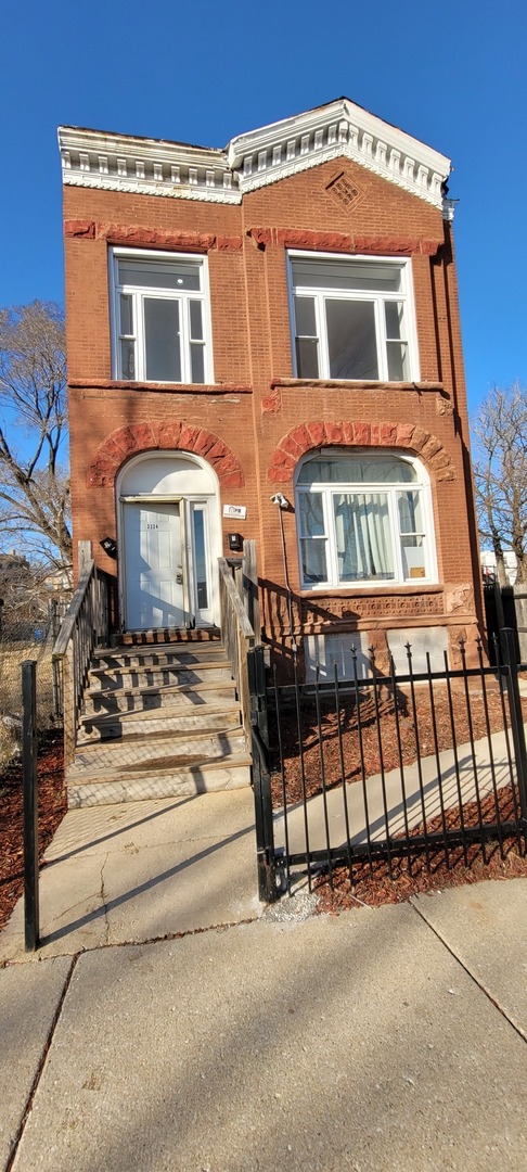 a front view of a house