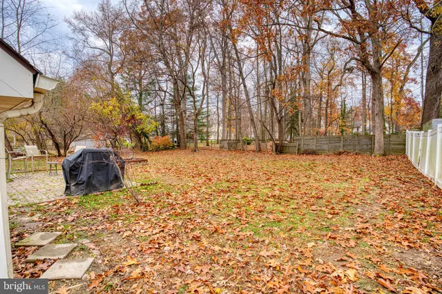 a view of a yard with a house and trees