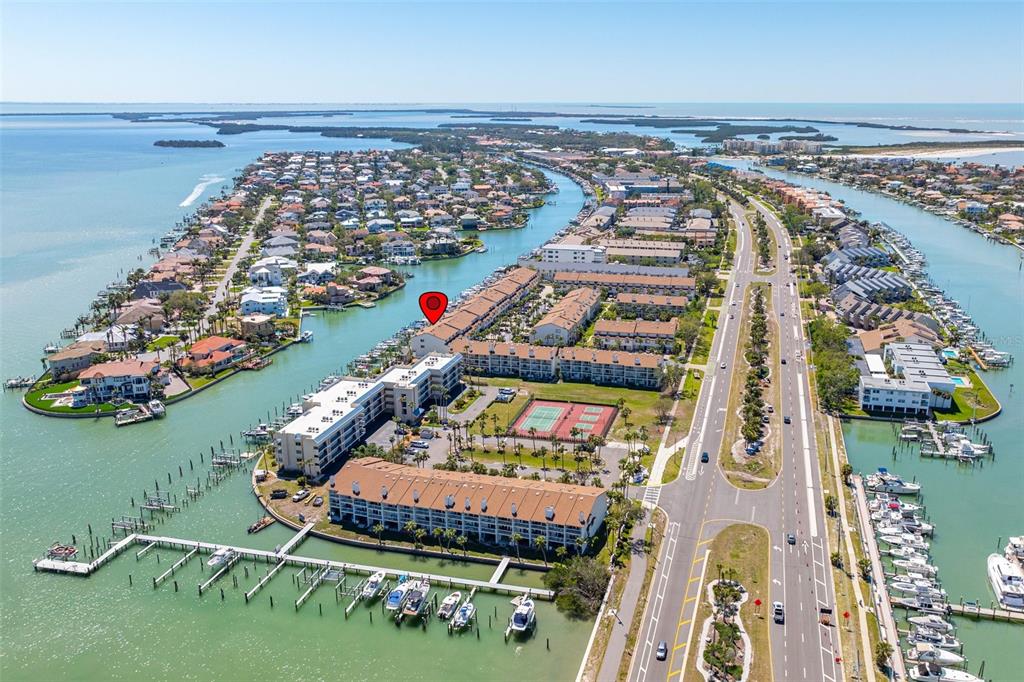 an aerial view of a balcony