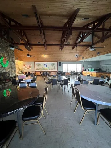 a outdoor space with lots of furniture and appliances