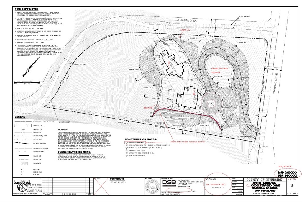 20 Terreno Drive Temecula, CA 92590 - Photo 30 of 30 Grading Plan Layout