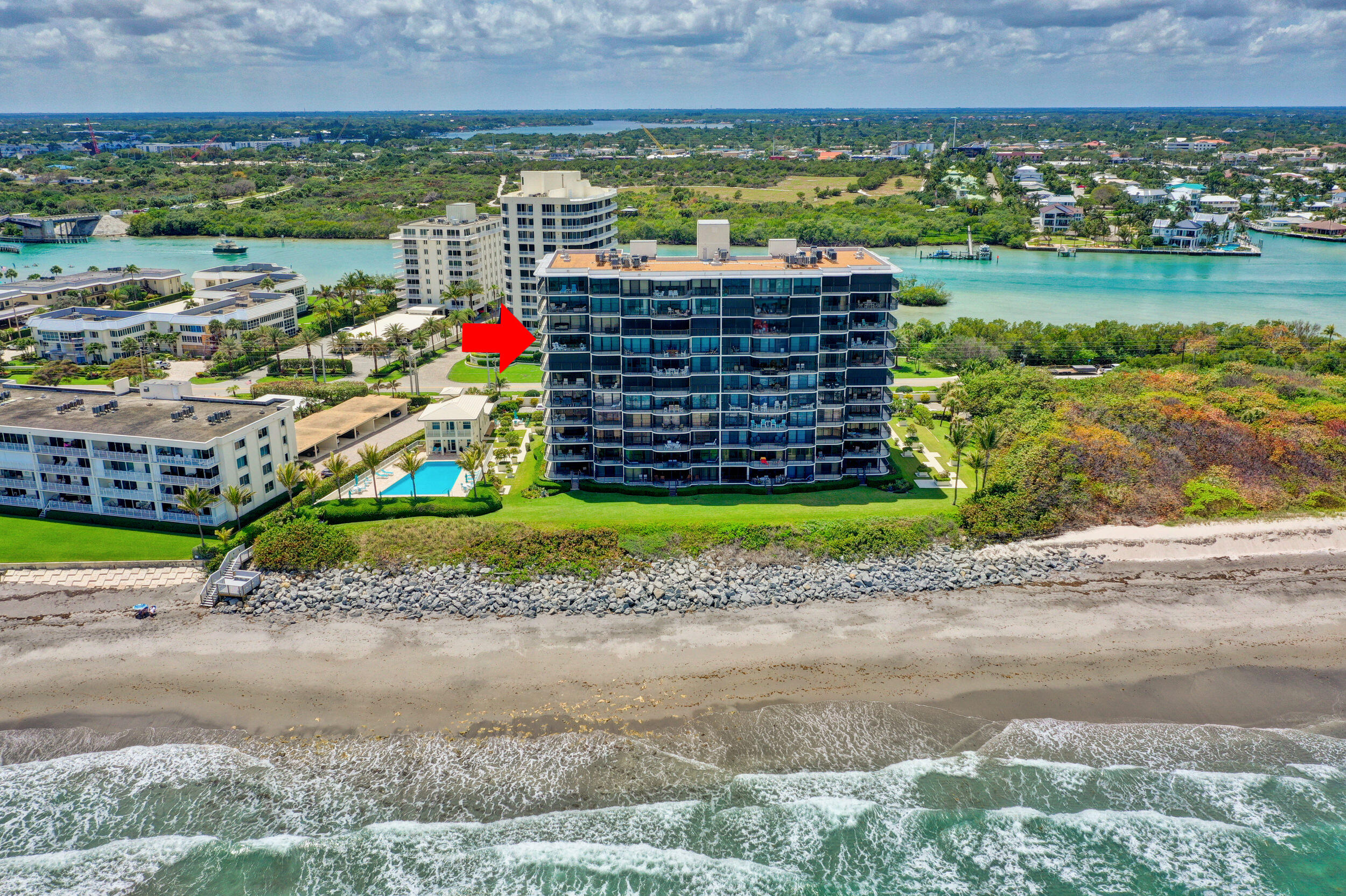 400 South Beach Road, Unit 804 Tequesta, FL 33469 - Photo 47 of 65 Aerial