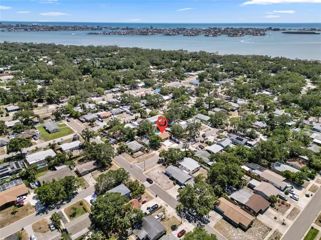 an aerial view of a city