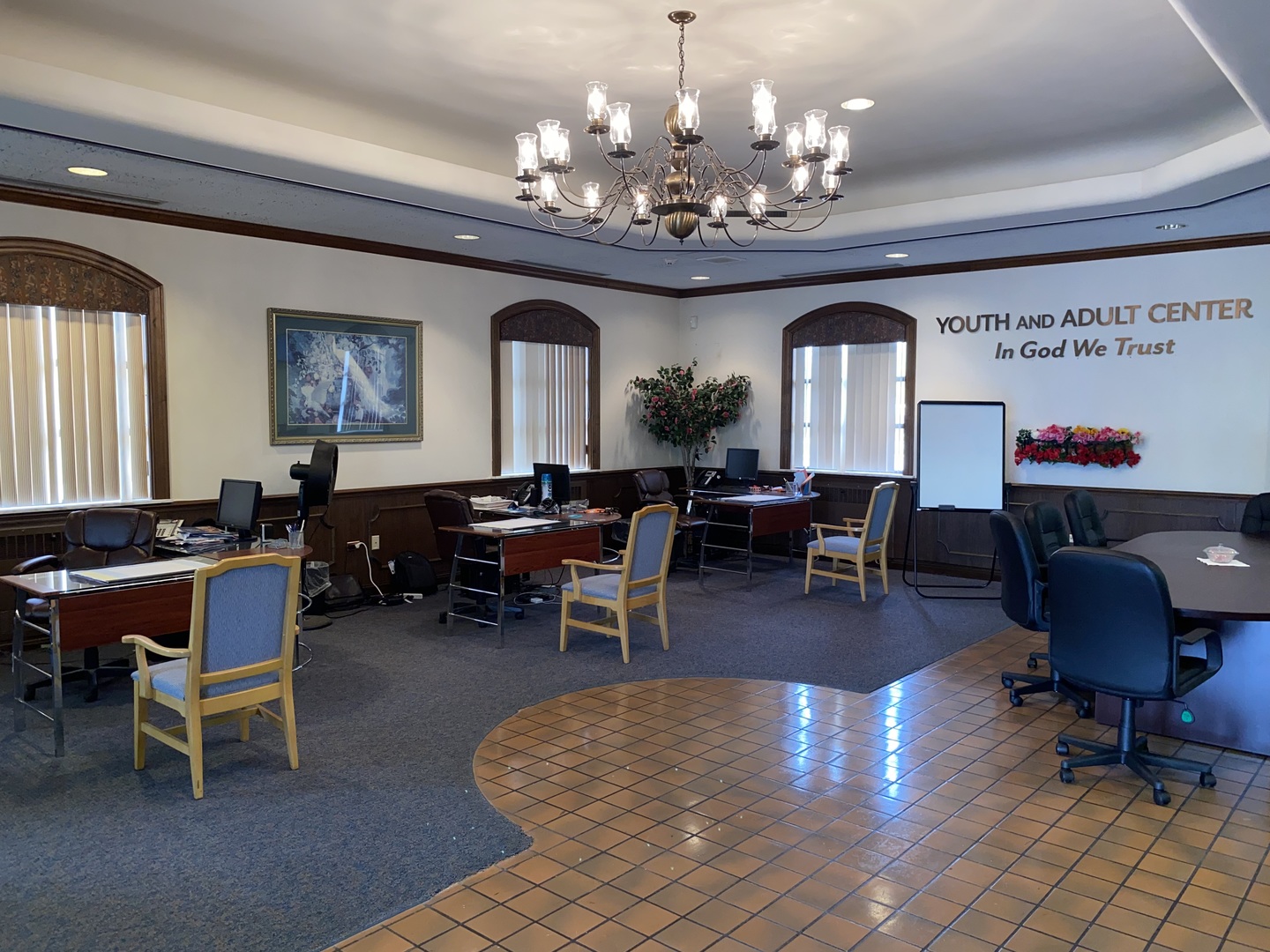 25 East 16th Street Chicago Heights, IL 60411 - Photo 5 of 13 a living room with furniture a chandelier and a dining table