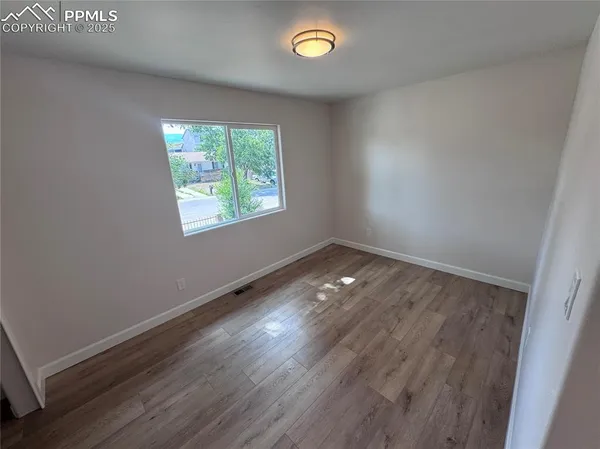 an empty room with a window