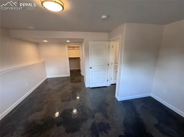 a close view of closet
