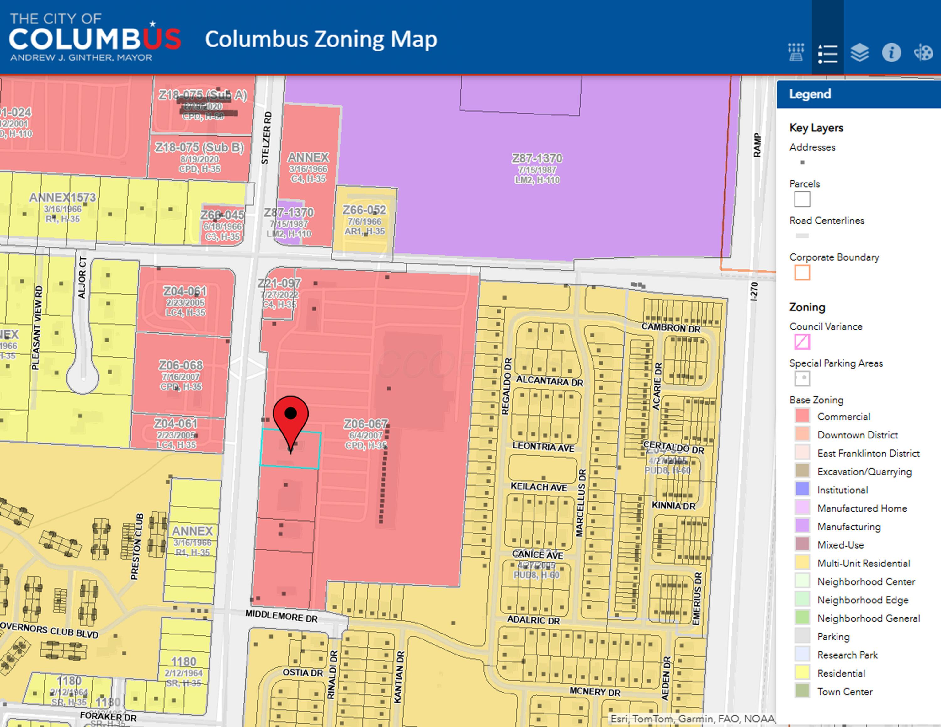 2846 Stelzer Road Columbus, OH 43219 - Photo 4 of 4 Zoning Map
