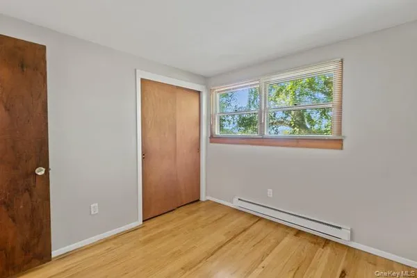 an empty room with a window