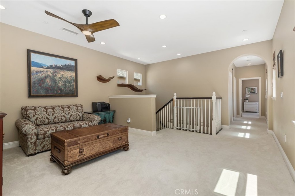 20 Old Mission Road Aliso Viejo, CA 92656 - Photo 14 of 35 a living room with furniture and a ceiling fan