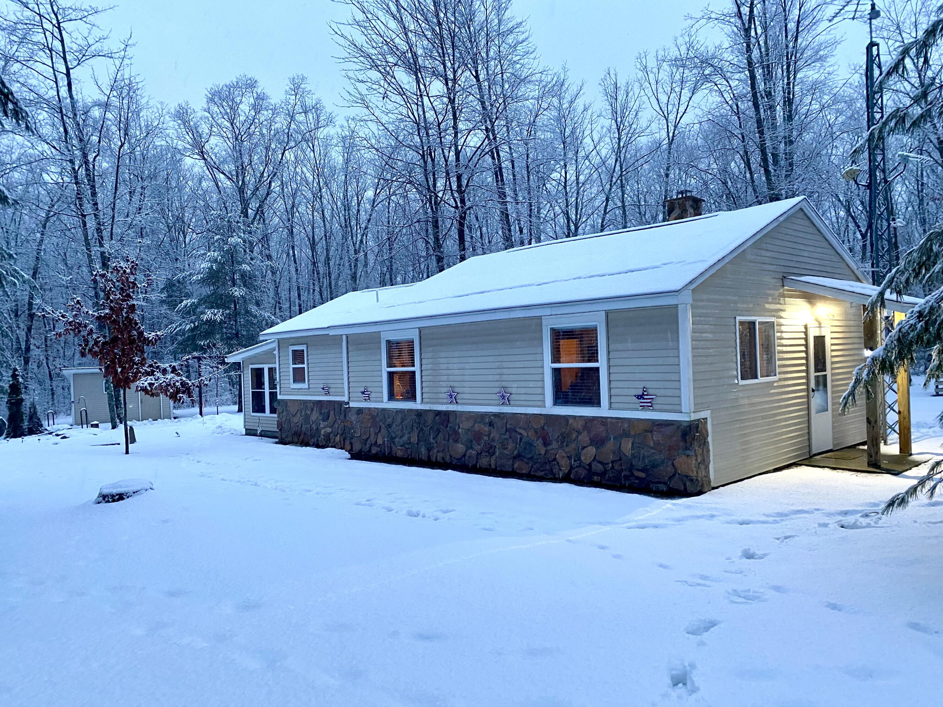16300 Steinberg Road Wellston, MI 49689 - Photo 20 of 20 Winter Evening View