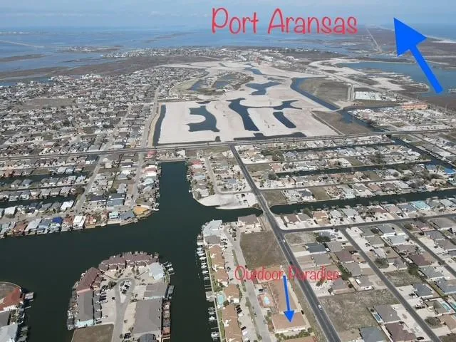 a view of city and ocean