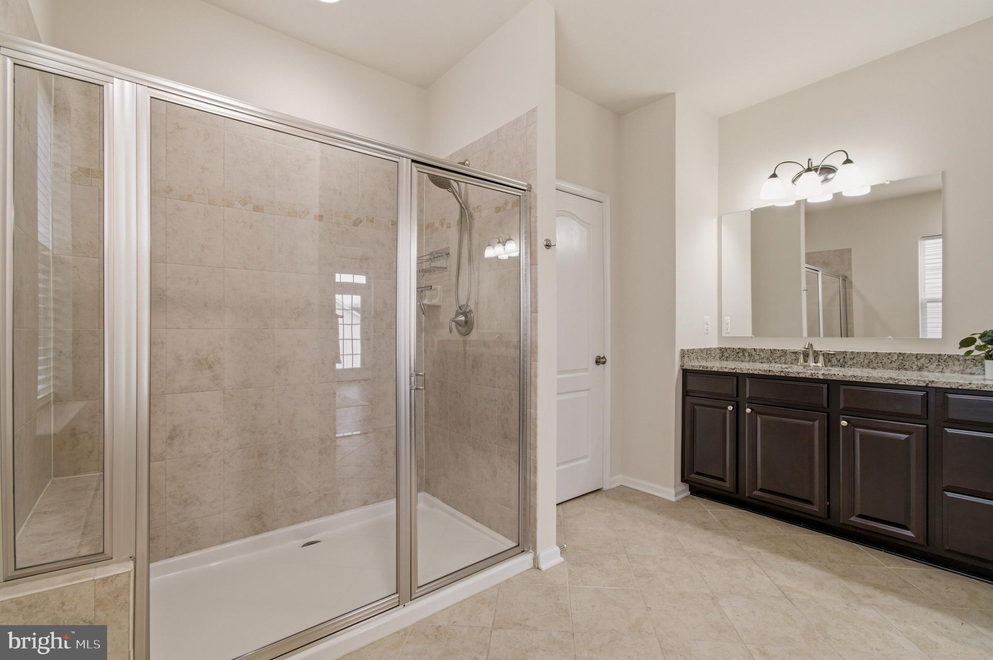 7015 Starwort Way, Unit A Hanover, MD 21076 - Photo 42 of 69 a bathroom with a granite countertop sink mirror and shower