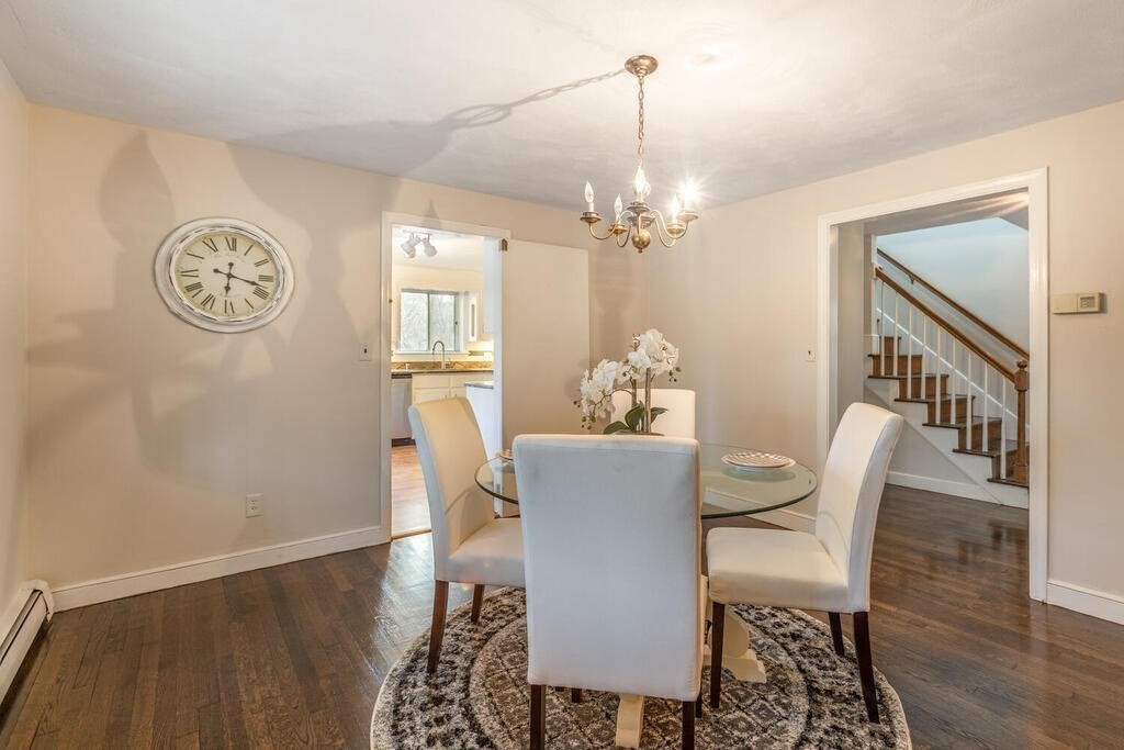 20 Argilla Road Ipswich, MA 01938 - Photo 10 of 33 a view of a dining room with furniture wooden floor and a chandelier
